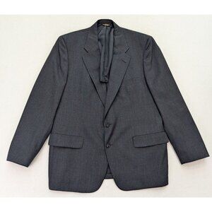 John Weitz by Palm Beach VTG Men's Blazer Jacket Sport Coat Size 44L Blue Plaid